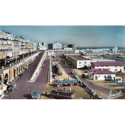 Cpa Annees 1960 -N° 145 - Alger - Les Rampes...Vers La Place Du Gouvernement - Dentelee - Ecrite - Dimensions 8.50 Cm X 13.50 Cm