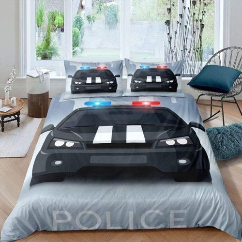 Duvet Cover Setsets De Housse De Couette Noir Voiture De Police Simple ¿¿L¿¿Gant Xcm Douce Et Confortable % Microfibre Taies Oreiller Xcm Parure De Lit Personnes Literie \Uben