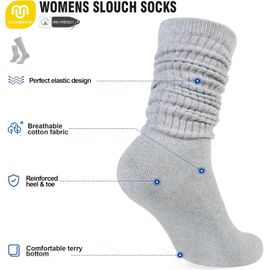 Tianyi-Chaussettes Hautes Femme 35-38 39-42 Empilées Souples En Coton 3 Paires Montantes Chaudes Thermiques Longues Pour Bottes Mocassins En Blanc Noir Gris