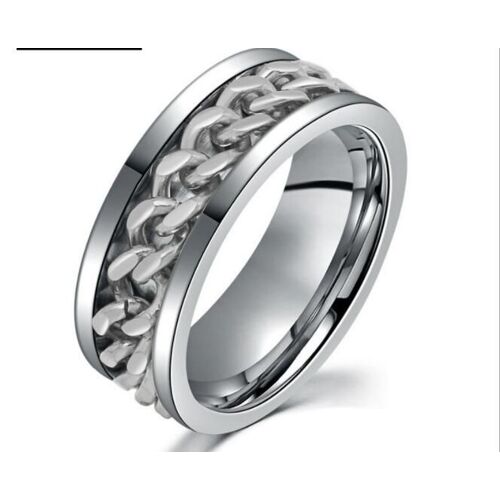 Bague Bague Homme Femme Unisexe Anti Stress En Acier Inoxydable Anneau Spinner Bijoux Homme Alliance