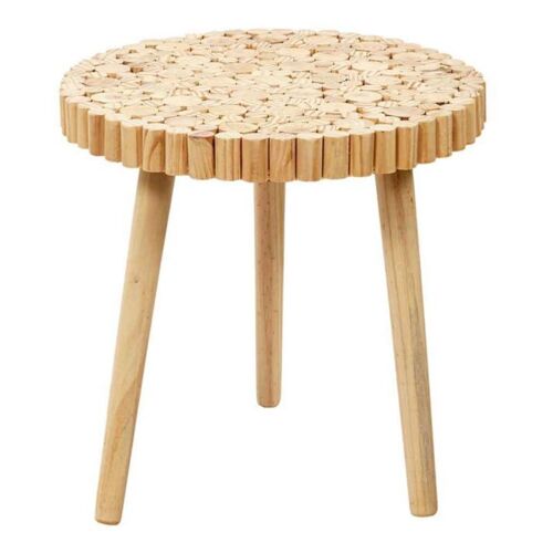 Table Basse en Bois "Rondin" 60cm Naturel