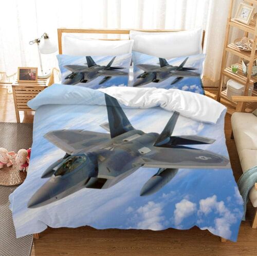 Housse De Couette Imprim¿¿E Taille Grande/Xcm Avion De Chasse J- Parure De Lit Personnes Avec Fermeture ¿¿Clair - Housse Couette Imprim¿¿ En Microfibre Avec Taie D'oreiller