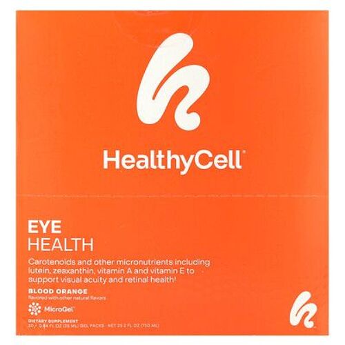 Healthycell, Santé Oculaire, Orange Sanguine, 30 Sachets De Gel, 25 Ml Pièce 