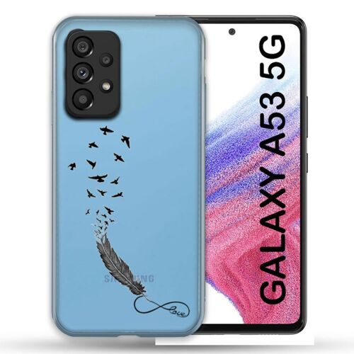 Coque Transparente Pour Samsung Galaxy A53 5g Plume Infini