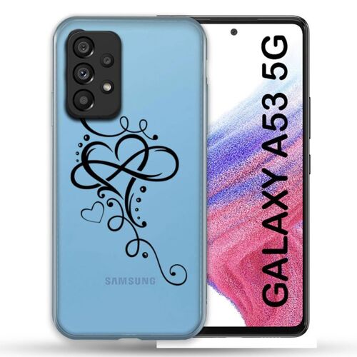 Coque Transparente Pour Samsung Galaxy A53 5G Coeur infini