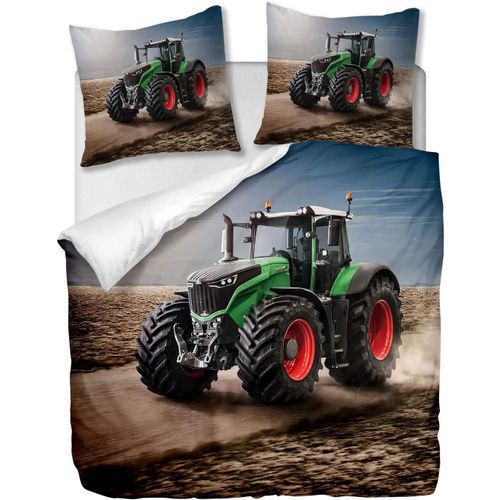 Parure De Lit Pi¿¿Ces Avec Housse De Couette Et Taies D'oreiller,Enfant Motif Tracteur, X Cm / X Cm X ,Multi