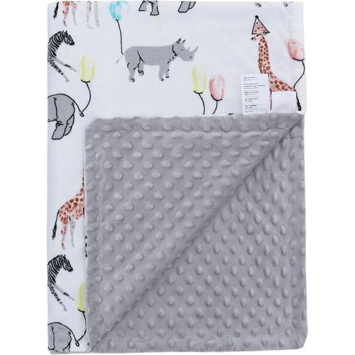 Tianyi-Lat Couverture Pour Bébé Couverture Douillette Pour Bébé Naissance Couverture Minky Pour Poussette Sièges Bébé (Elephant, 75 X 100 Cm)