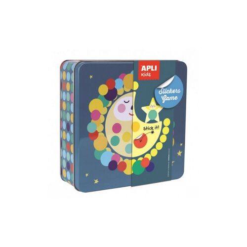 Boite Metal Gommettes Lune