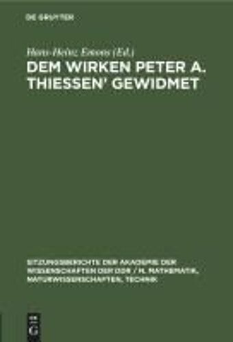 Dem Wirken Peter A. Thiessen' Gewidmet