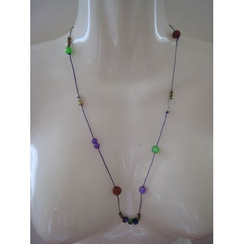 Collier Sautoir Boho Boheme Perles Multicolore Fait Main