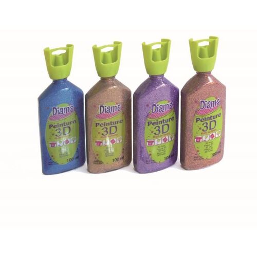 Diam's 3d Lot De 4 Flacons 100ml Assortis - Pailletés
