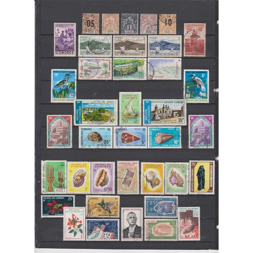 44 Timbres Grande Comore & Comores Obliteres & Neufs**&* + Sans Gomme