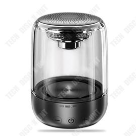 TD® Haut-parleur portable en verre de cristal sans fil Bluetooth éclairage coloré voiture haute technologie batterie longue durée