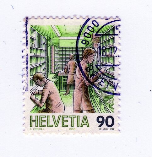 Timbre Helvetia 1986