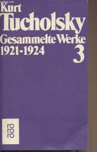 Gesammelte Werke - Band 3 : 1921-1924