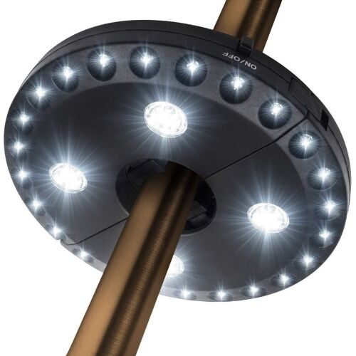 Lampes Pour Parasol Patio Parapluie Light 3 Mode De Luminosité 28 Lumières Led, Parapluie Bâton Léger Pour Parapluies De Terrasse, Tentes Ou À L'extérieur