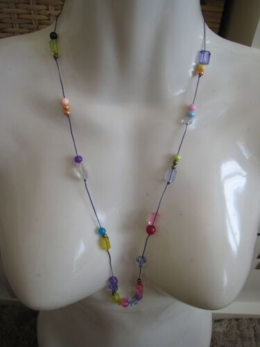 Collier Sautoir Boho Boheme Perles Multicolore Fait Main