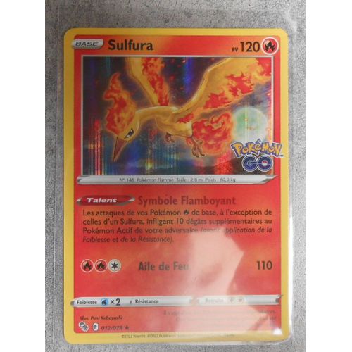 Carte Pokemon Sulfura Holo 012/078 - Eb10.5 - Pokemon Go - Vf