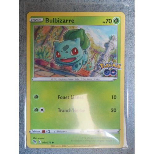 Carte Pokemon Bulbizarre 001/078 - Eb10.5 - Pokemon Go - Vf
