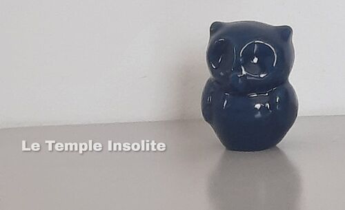 Fève Animaux De La Forêt - Hibou Bleu