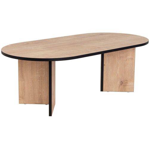 Table Basse Ovale En Aggloméré Sable