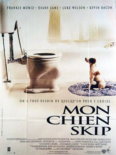 Mon Chien Skip (My Dog Skip)  - Véritable Affiche De Cinéma Pliée - Format 120x160 Cm -De Jay Russell Avec Frankie Muniz, Diane Lane, Luke Wilson, Kevin Bacon, Mark Beech, Susan Carol Davis -2000