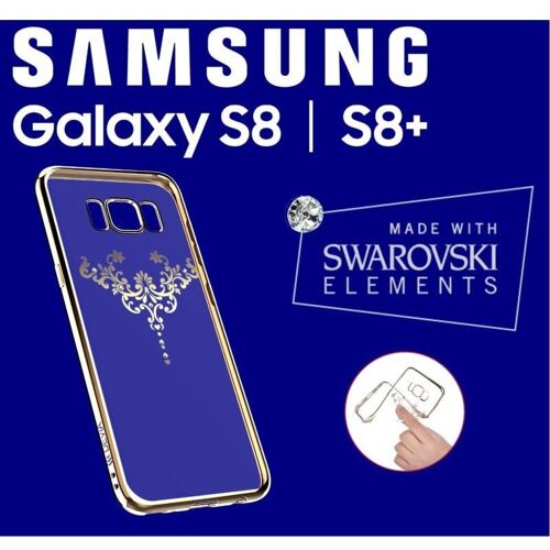 Cover Swarovski Crystal Iris Soft Per Samsung S8 Plus Gold