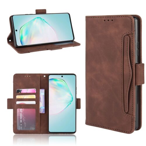 Coque Samsung Galaxy M80s,Etui Pour Samsung Galaxy M80s,Coque Multi-Cartes Pour Samsung Galaxy M80s,Etui En Cuir Pu Premium Housse Pour Samsung Galaxy M80s,Marron