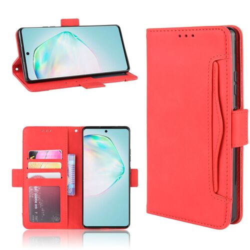 Coque Samsung Galaxy M80s,Etui Pour Samsung Galaxy M80s,Coque Multi-Cartes Pour Samsung Galaxy M80s,Etui En Cuir Pu Premium Housse Pour Samsung Galaxy M80s,Rouge