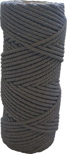 Corde Coton Anthracite - 60 M X 3 Mm