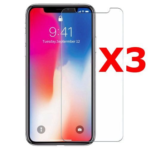X3 Protection écran pour iPhone X / iPhone 10, Verre Trempé Ultra Clair et Résistant Film Protecteur D'écran en Verre Tempéré, Haute Transparence et Ultra Slim Dureté 9H X3