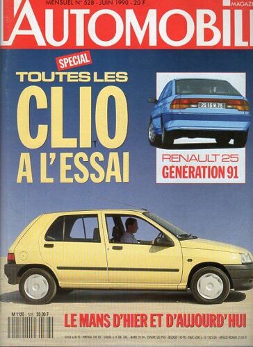 L'Automobile Magazine 528-6/1990-Renault-Mitsubishi-Bmw-Mazda-Peugeot-Renault-Jaguar-Jensen-Le Mans