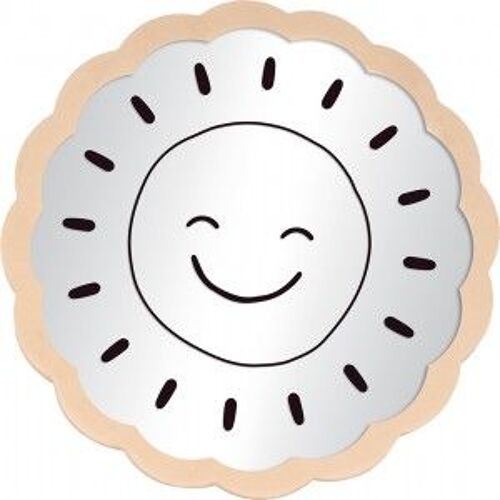 Miroir Soleil 18 Cm - Bois