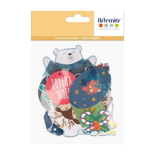 48 Die-Cuts Papier - Beary Xmas