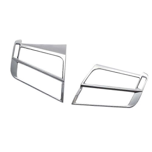2pcs Voiture Côté Air Conditionné Couverture Garniture Air Vent Cadre Couverture Garniture Pour X5 X6 F15 F16 2014-2018 Argent