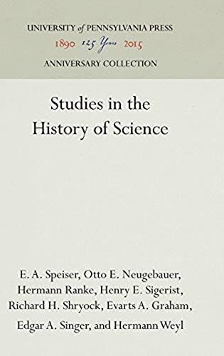 Studies In The History Of Science