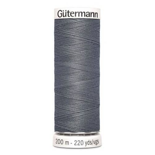 Fil À Coudre 100% Polyester 200m - Gütermann 497 Gris