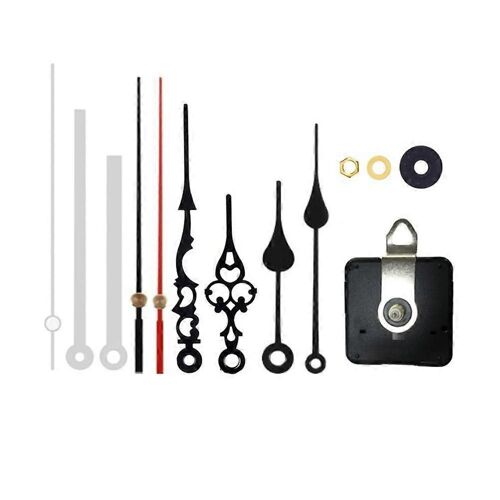 Silencieux Quartz DIY Horloge Murale Kit Moteur Mécanisme De Mouvement DIY Pièces De Rechange Remplacement avec 3 Paires Différentes Aiguilles