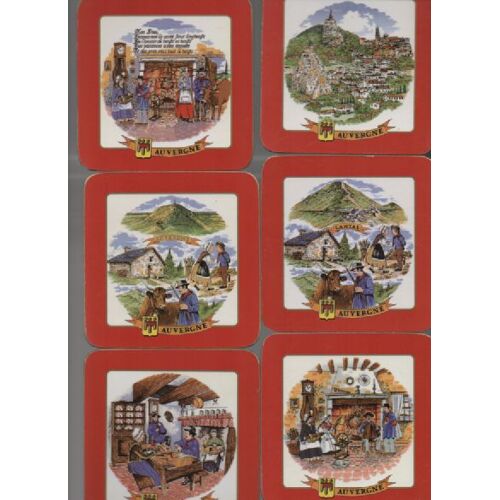 Lot De 6 Sous-Bocks Auvergne