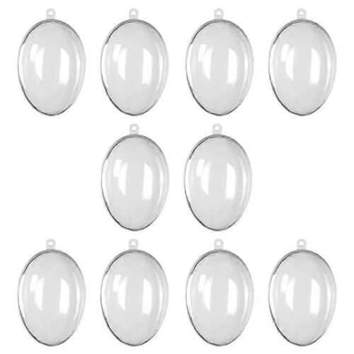 Drôle Boîte D'oeuf De Pâques Boîte Oeuf Transparent Boîte Oeuf Décorée Approvisionnement Suspendu Oeufs De Pâques Boîte D'emballage Transparente 10Pcs