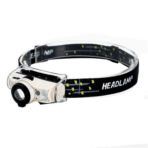 Phare À Capteur Étanche Nouveau Chargement Usb Lumière Forte Led Capteur De Course Zoom Télescopique Flip Phare Intelligent B