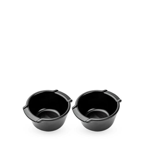 Appolia Duo De Ramequins En Céramique 20cl, Noir Satin