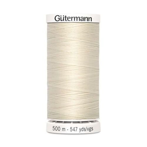 Fil À Coudre 100% Polyester 500m - Gütermann 802 Ecru
