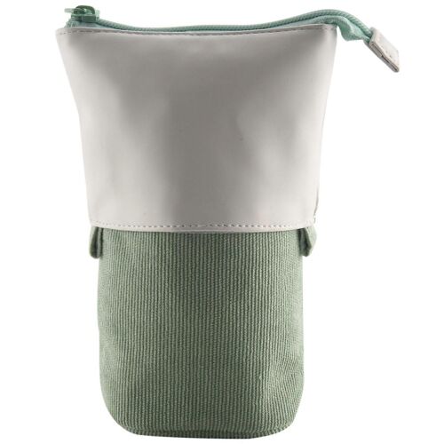 Stylo Crayon Télescopique Support Papeterie Étui, Stand-Up Transformateur Sac Organisateur Coloré, Pour Pochette De Cosmétiques Vert