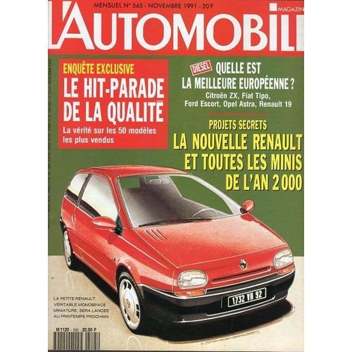L'Automobile Magazine 545-11/1991-Renault-Tokyo-Alfa-Jaguar-Bmw-Toyota-Citroën-Honda-Rover-Lada-2cv