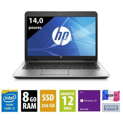 HP Elitebook 840 G3 - 14 pouces - Core i5-6300U - 8Go RAM - 256Go SSD - WXGA (1366x768) - Windows 10 Pro ( certifié)