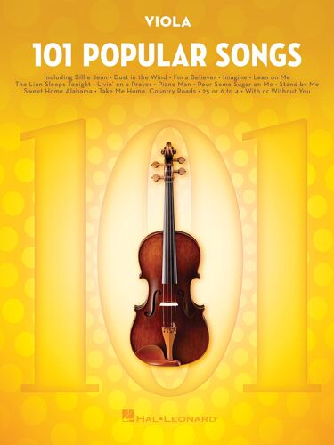 101 Popular Songs Viola Sheet Music Songbook Classic Pop Rock Hits For Beginners Intermediate Players Includes Billie Jean Piano Man Sweet Home Alabama Hey Jude More