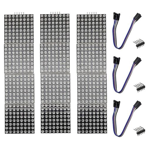 Module D'affichage À Led 32x8 Points 4 En 1 Contrôle Mcu Cathodique Commun Avec Fil À 5 Broches Pour (Multicolore)