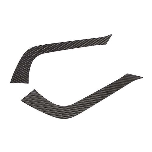 Pour 11th 2022 Véritable Voiture En Fibre De Carbone Avant Brouillard Lumière Sourcil Paupière Couverture Garniture Autocollant Autocollant Accessoires