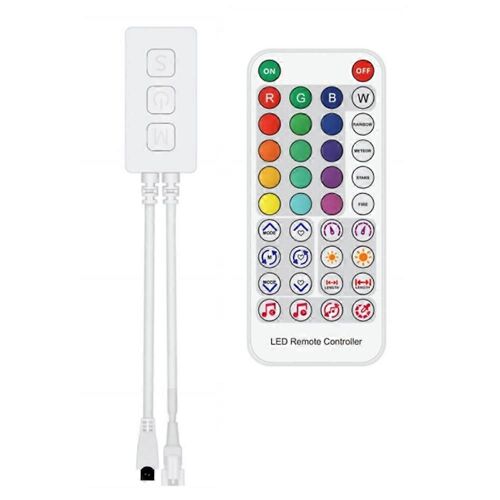 SP617E SK6812 RGBW Contrôleur de musique Bluetooth intégré Contrôleur de bande lumineuse LED micro WS2814 TM1824 DC5V-24, 1 port de sortie